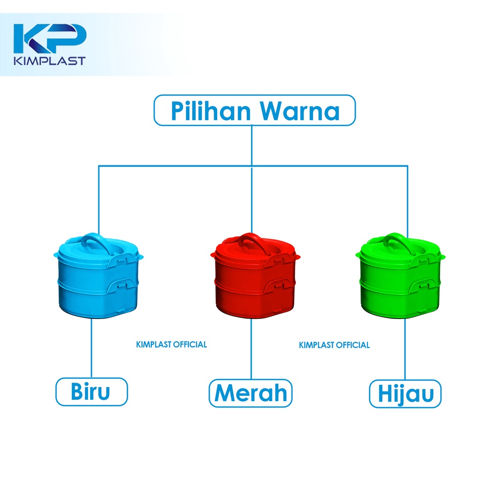 NEW KIMPLAST RANTANG VALENCIA Susun 2/ Rantang susun 2 plastik / Rantang susun 2 / rantang susun