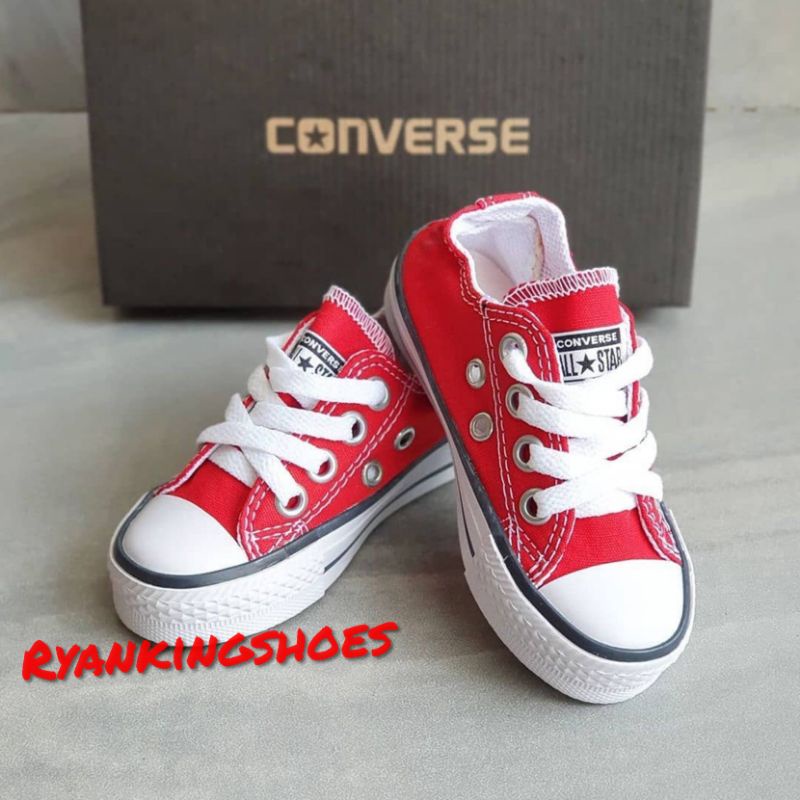 Sepatu Converse Anak Warna Merah / Sepatu Sekolah Anak / Sepatu Anak Terlaris / Sepatu Anak Laki-laki / Sepatu Anak Perempuan / Sepatu kekinian