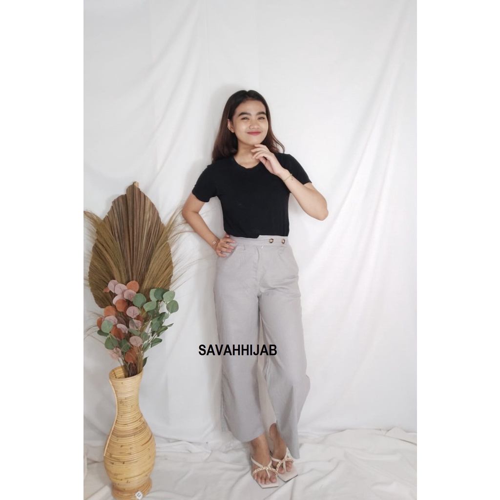 CELANA KULOT SIDE BUTTON/CELANA HIGHWAIST/CELANA KULOT