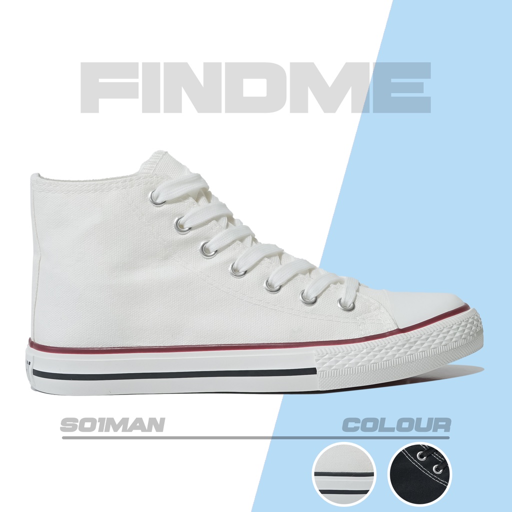 SEPATU SNEAKERS PRIA HIGH CUT SIMPLE CASUAL STREET STYLE COOL BAHAN CANVAS IMPORT S01MAN