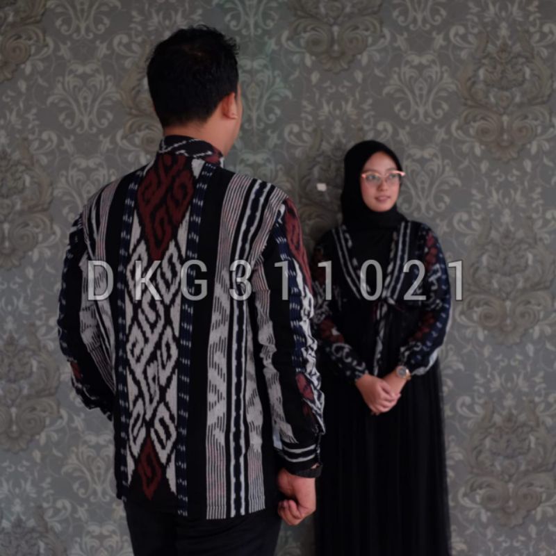 [Ready Stock] Set Couple Baju Prewed, Couple Baju Kondangan, Baju Lembaran, Set Couple Ethnic Tenun Troso, Outer Tile, Kemeja Ethnic Tenun Troso.