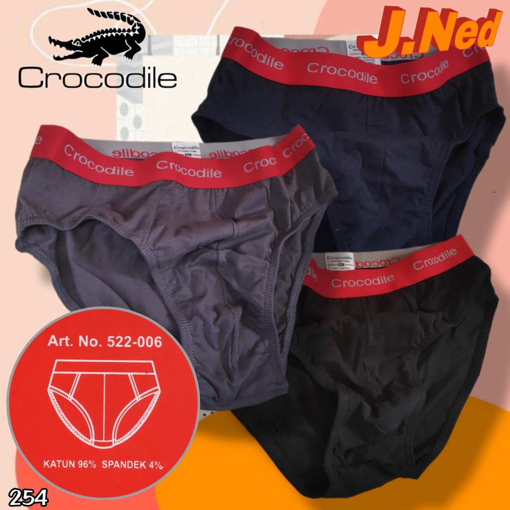 J254D - (1BOX ISI 2 PCS) CELANA DALAM PRIA CROCODILE SIZE S - XL