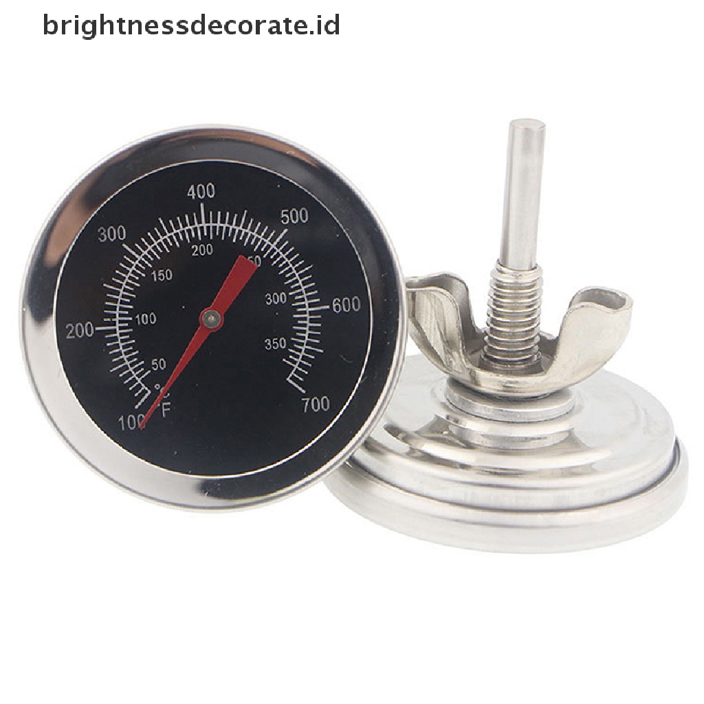 [Birth] Termometer Oven Stainless Steel BBQ Bimetallic Dual Gage Alat Masak 700derajat [ID]