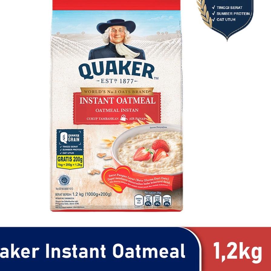 

✨MEN SALE✨ Quaker Instant Oatmeal 1200 gr grosir