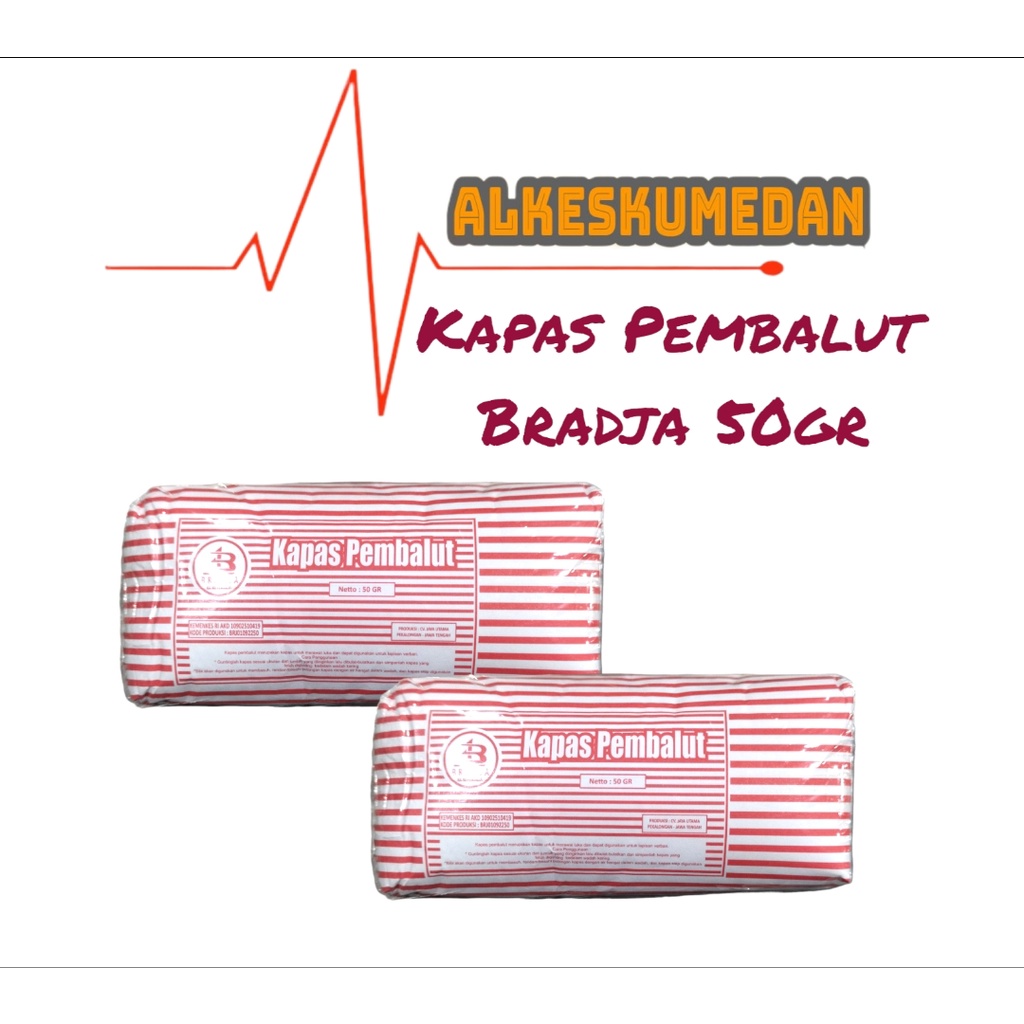 KAPAS PEMBALUT BRADJA 50 GR KAPAS PEMBALUT LUKA KAPAS LUKA