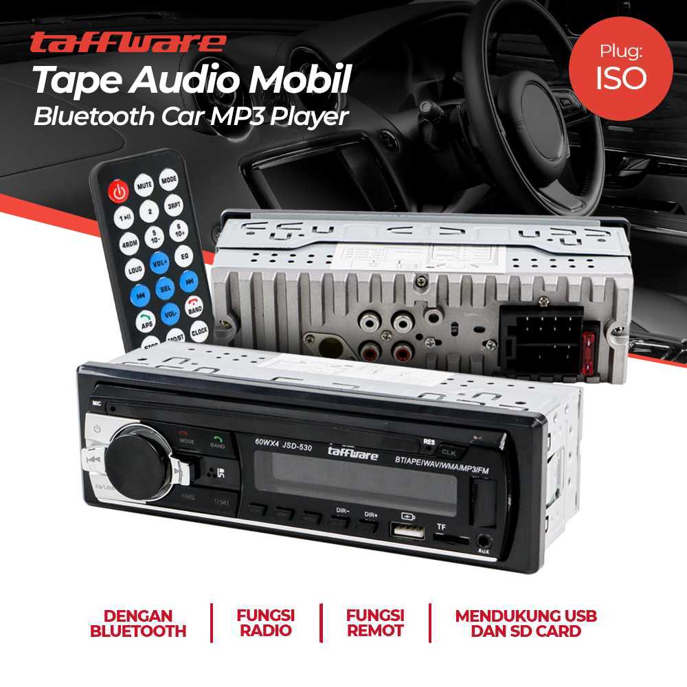 Tape Mobil Bluetooth head unit Single Din Tip tep mp3 Audio Multifungsi USB MP3 FM Radio AUX card