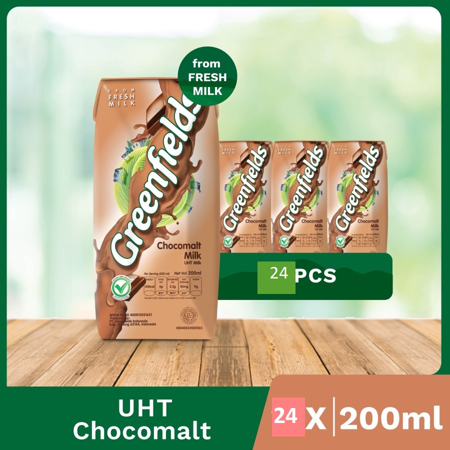 SUSU GREENFIELDS / Greenfield UHT 200ml - Per Dus Isi 32pcs