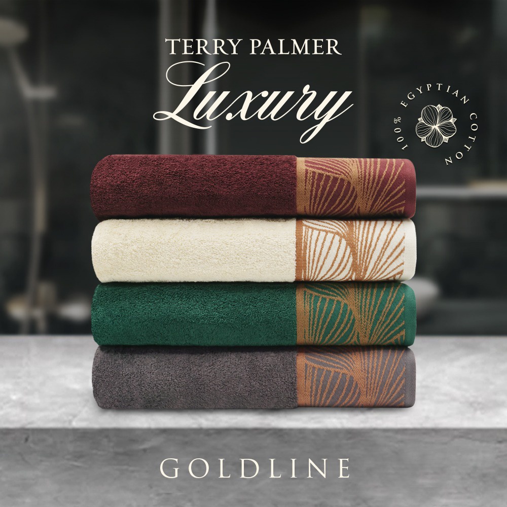 HB Handuk Mandi Dewasa Terry Palmer Luxury Egyptian Cotton Goldline 3 ukuran 70 x 140 cm / 50 x 100 cm / 34 x 80 cm