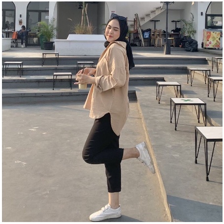 alena id I OLIVIA KEMEJA WANITA TERBARU KEMEJA POLOS WANITA LENGAN PANJANG BAHAN RAYON JATUH OVERSIZ