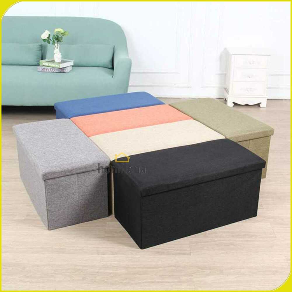 TaffHOME Sofa Kotak Penyimpanan Barang Foldable Storage 76x38x38cm