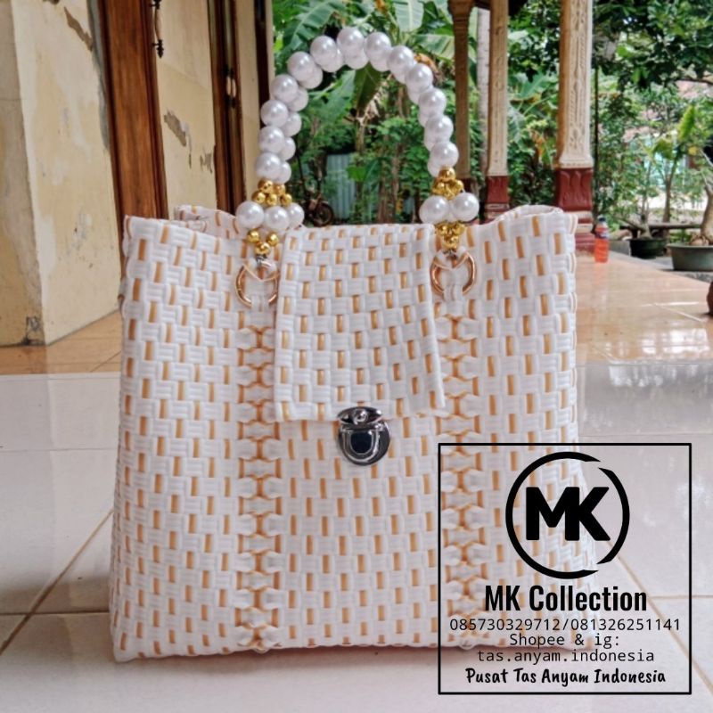 TAS JALI PUTIH EMAS PETTY M
