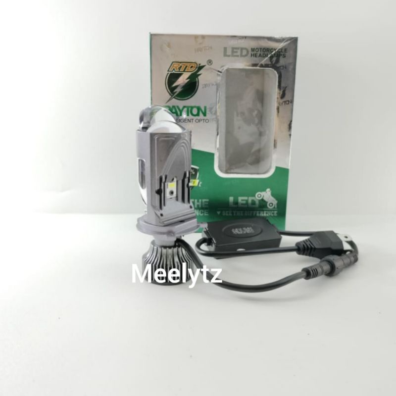 Lampu utama Led RTD M01K Mini Projector H4 cut off motor mobil Lampu depan jauh dekat Oiginal RTD Rayton