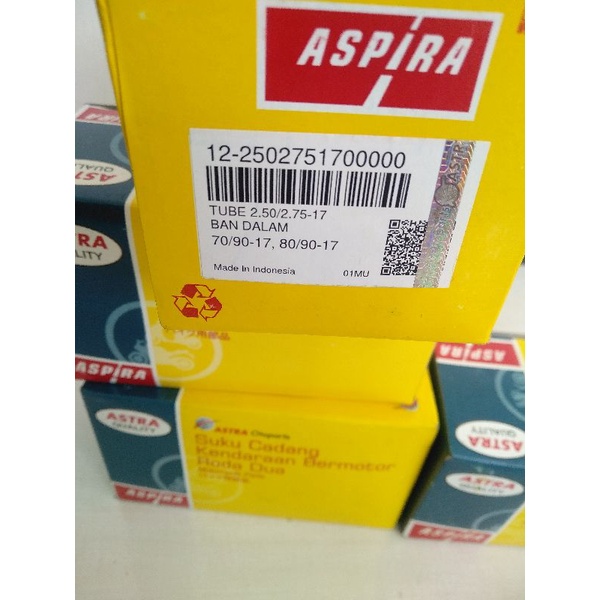 ban aspira ukuran 250/275 ring 17