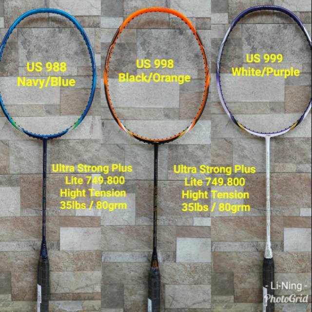 Raket Badminton Lining Ultra Strong UC 988 998 999 Lite + Plus 35lbs 80gr Original