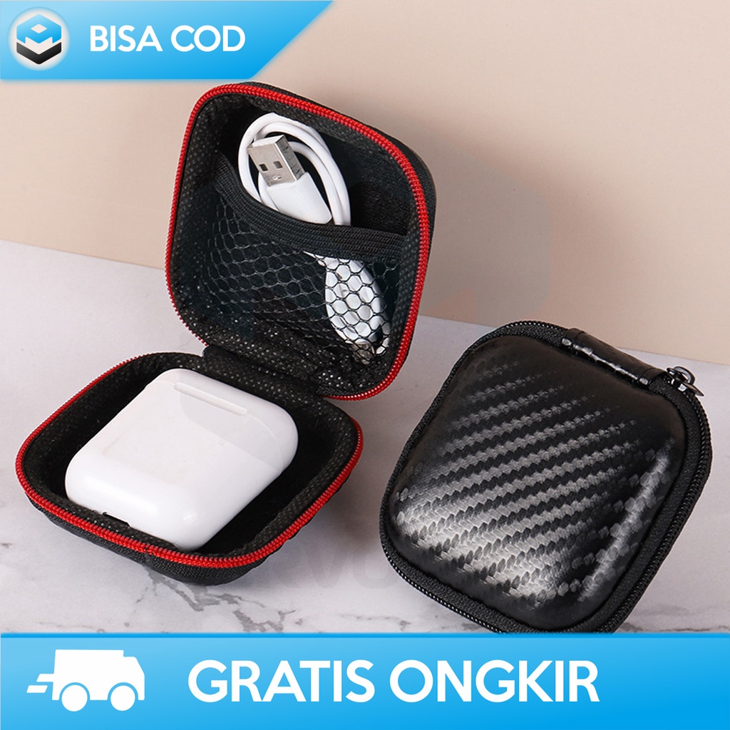 TEMPAT PENYIMPANAN HEADSET EARPHONE CASE HARD COVER PREMIUM QUALITY