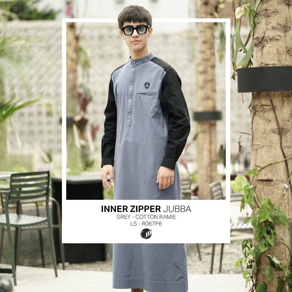 SAMASE Jubba Inner Zipper R067P Jubah Pakaian Muslim Pria dewasa terbaru Samase Clothes Original