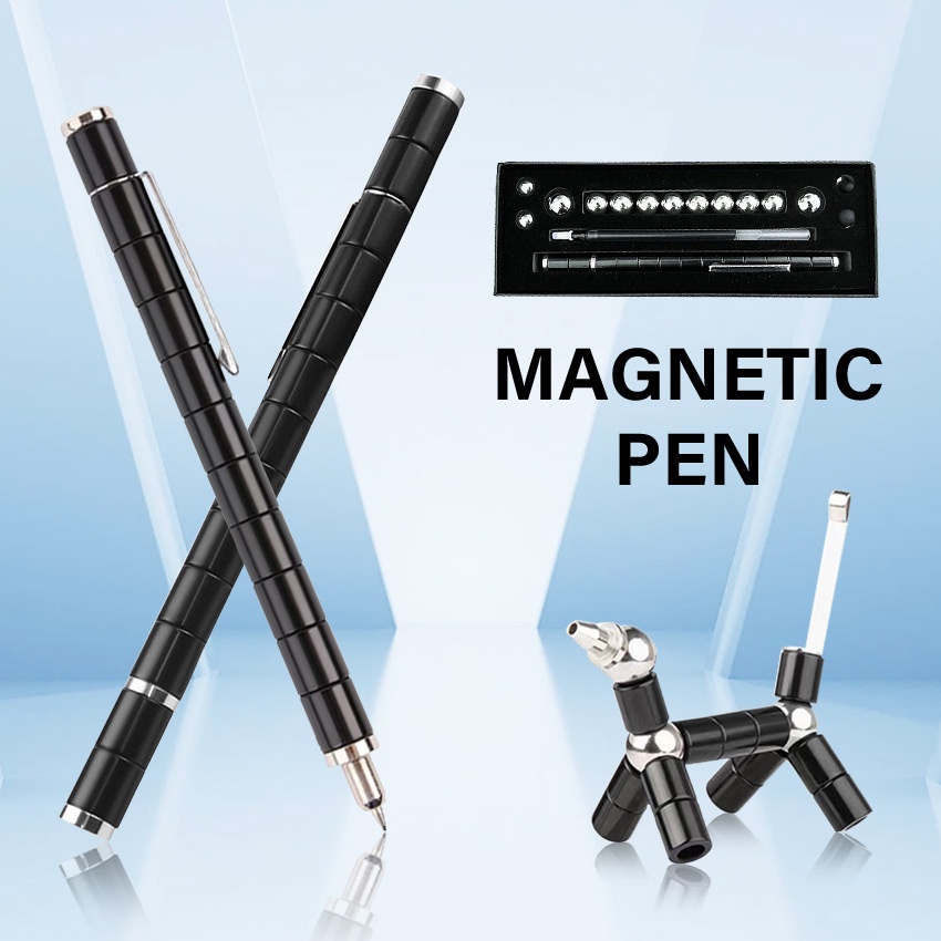 

Decompression Magnetic Metal Pen Multi-function Writing Magnet Ballpoint Pen Novelty Gifts for Friends or Kids