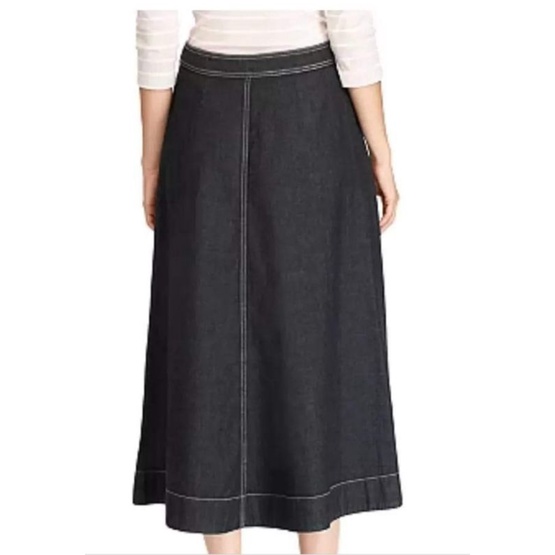 Rok Maxi Denim Fuul Kancing/ Rok Line