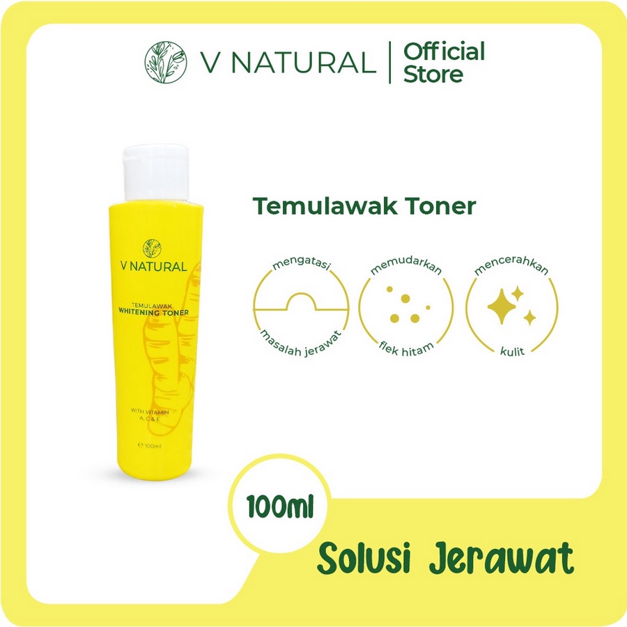 ⭐BAGUS⭐ V NATURAL Toner Temulawak 100ml | BPOM | The Face