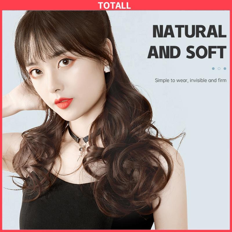 COD Ikat Rambut Palsu Gelomban Wig Rambut Gelombang Cakar Klip Rambut Pendek Kuncir Kuda Poni Keriting 8 Gigi Klip Wig Wanita-Totall