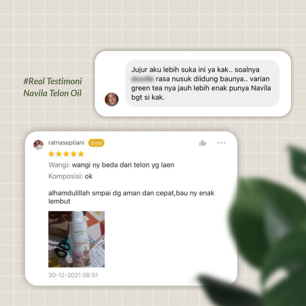 NAVILA Minyak Telon Oil Baby 100ml Varian Wangi Lavender / Green Tea / Kasturi / Arasso Minyak Telon Bayi Sensitif Navila / Minyak telon