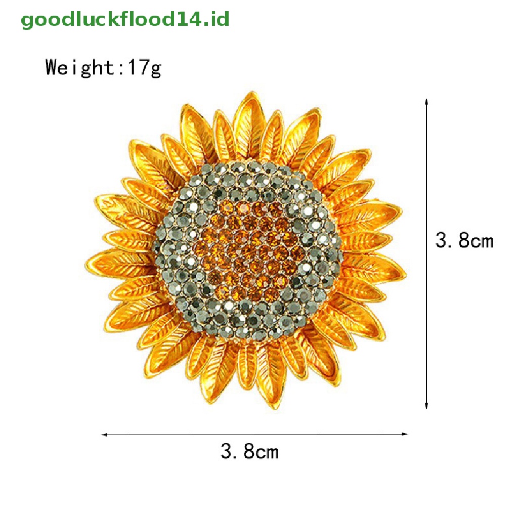 [GOOGFOUR] Vintage Collecg Beauty Flower From Sunflower Bros Untuk Wanita Gadis Pesta Pernikahan Bros Pin Hadiah [TOP]