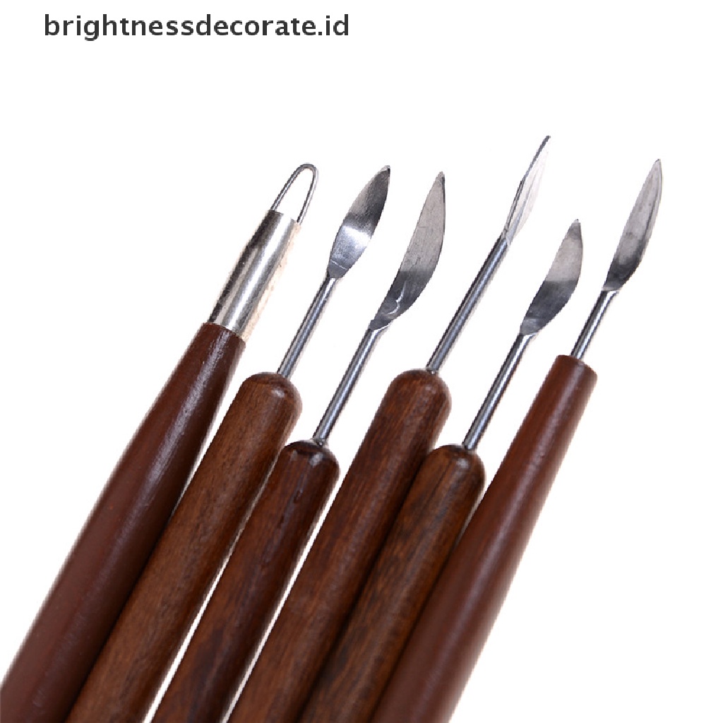 [Birth] 6 Pcs Clay Sculpg Lilin Ukir Tembikar DIY Alat Pembentuk Polymer Modelling Hadiah [ID]