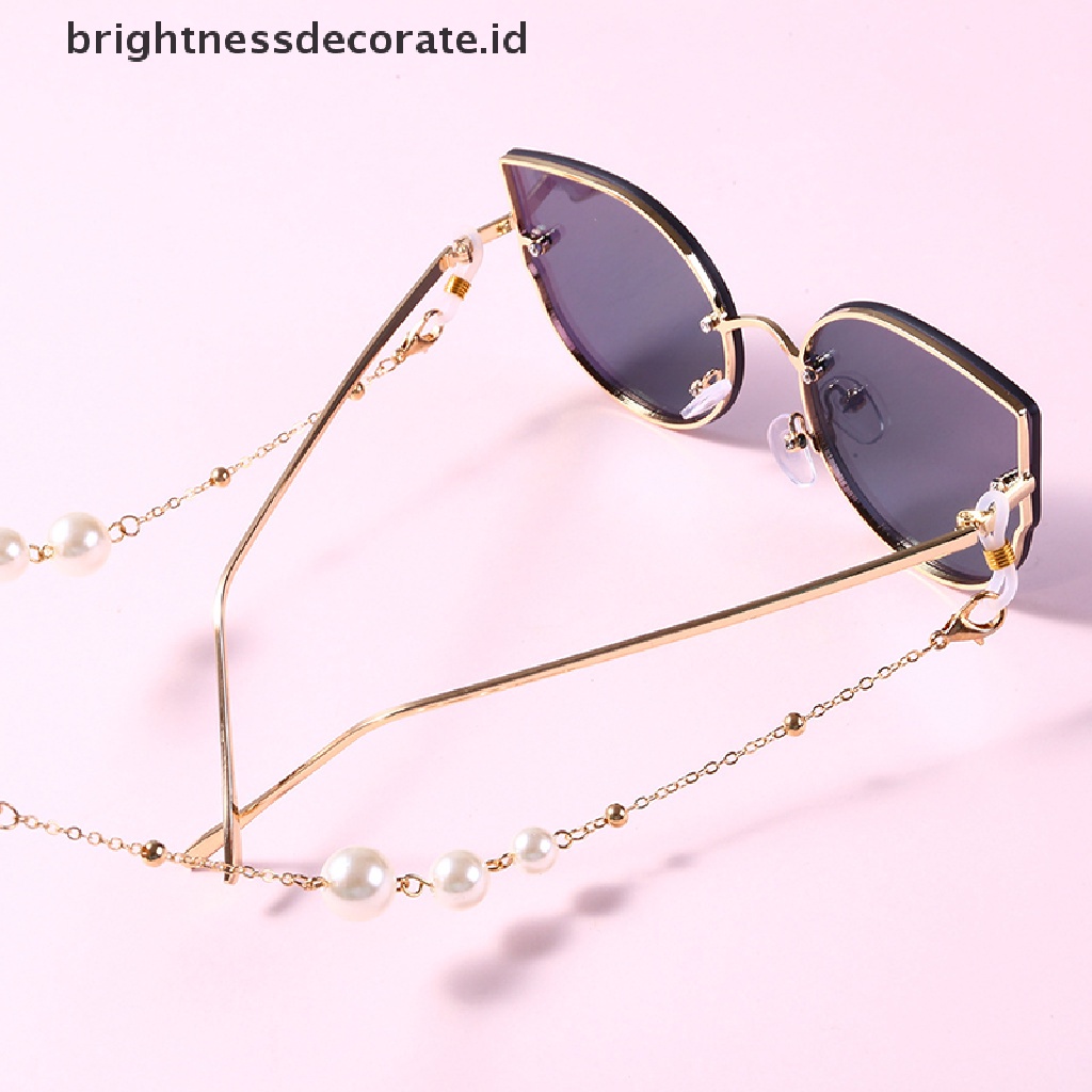 [Birth] Wanita Mutiara Manik-Manik Kacamata Sunglasses Tali Strap Kalung Kacamata Baca Rantai [ID]