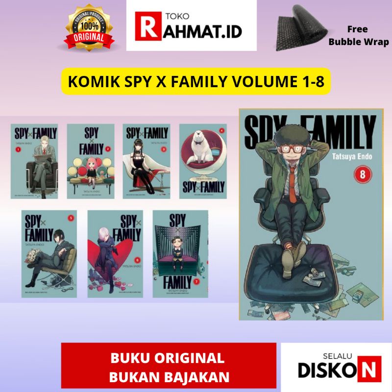 SIAP KIRIM KOMIK SPY X FAMILY VOL VOLUME 1 2 3 4 5 6 7 KARYA TATSUYA ENDO / 01 02 03 04 05 06 07 08 