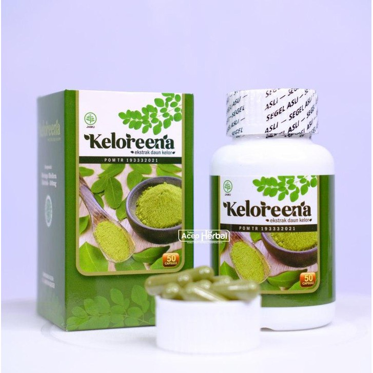 

Keloreena Kapsul Ekstrak Daun Kelor Ekstrak Moringa Oleifera 100% Original Resmi BPOM & Halal