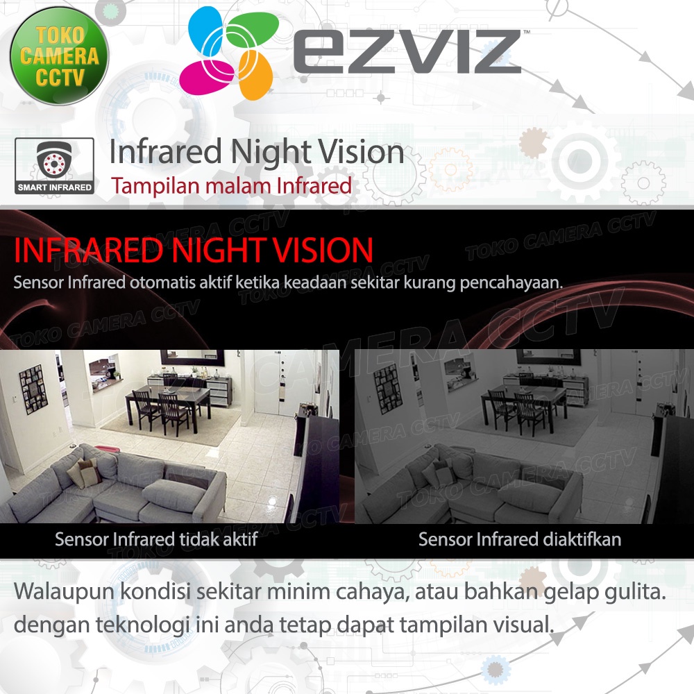 CCTV WIFI KAMERA IP CAMERA EZVIZ C3WN 1080p CCTV WIRELESS