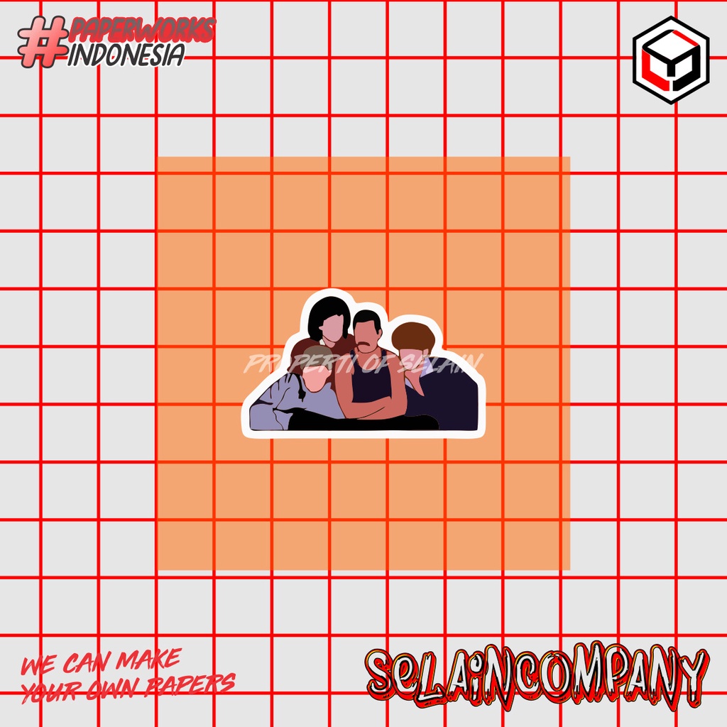 

STICKER SELAIN.CO motif musik band QUEEN