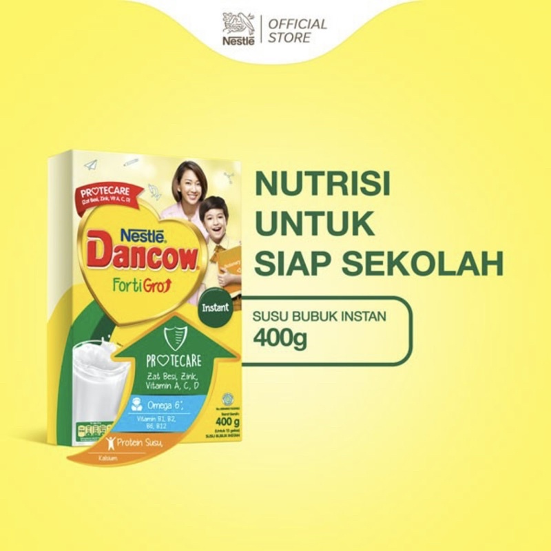 

Nestle Dancow FortiGro Instant 6-12 Tahun (400g) (3 Varian Rasa)