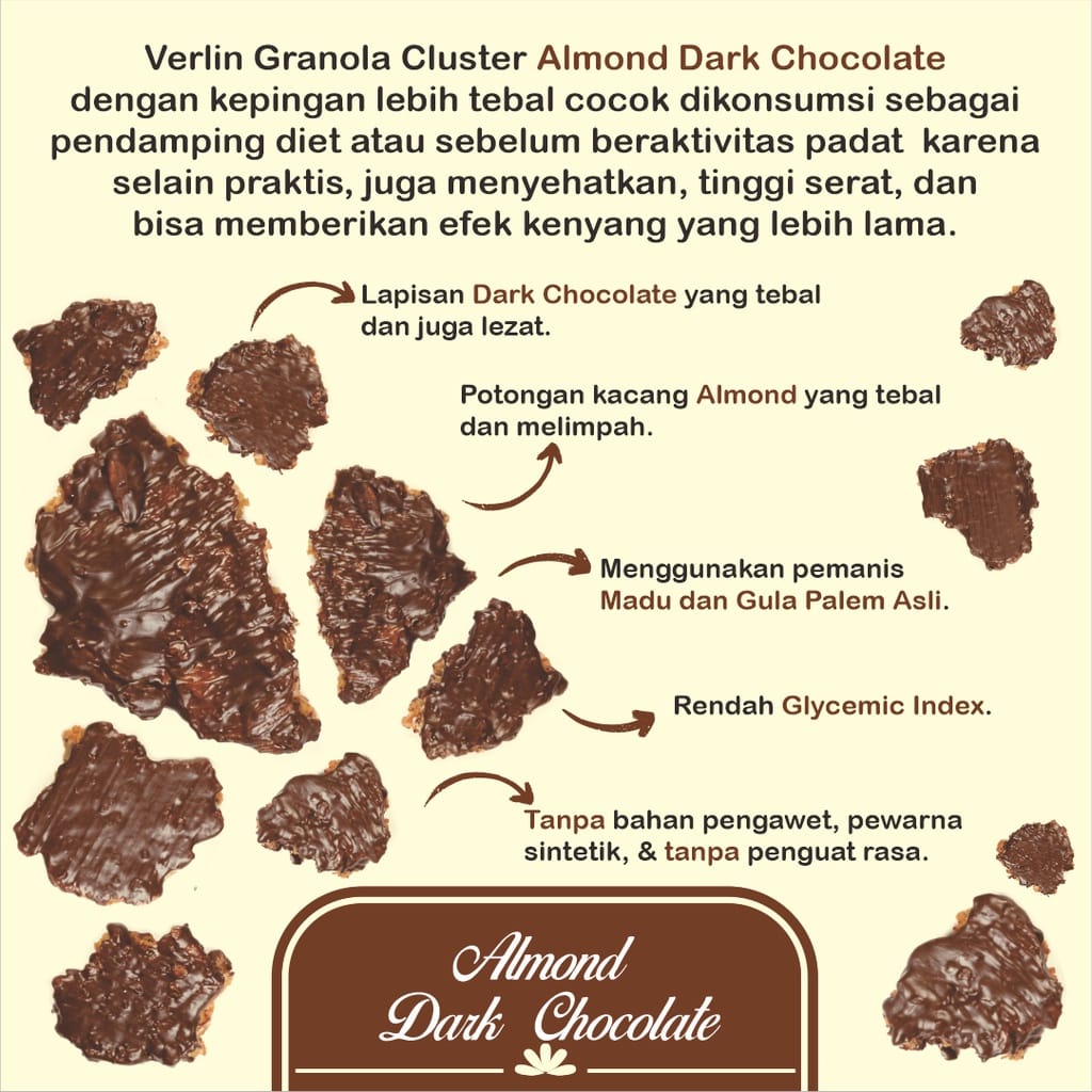 Verlin Granola Cluster - Snack Sehat Granola Untuk Anak &amp; Keluarga