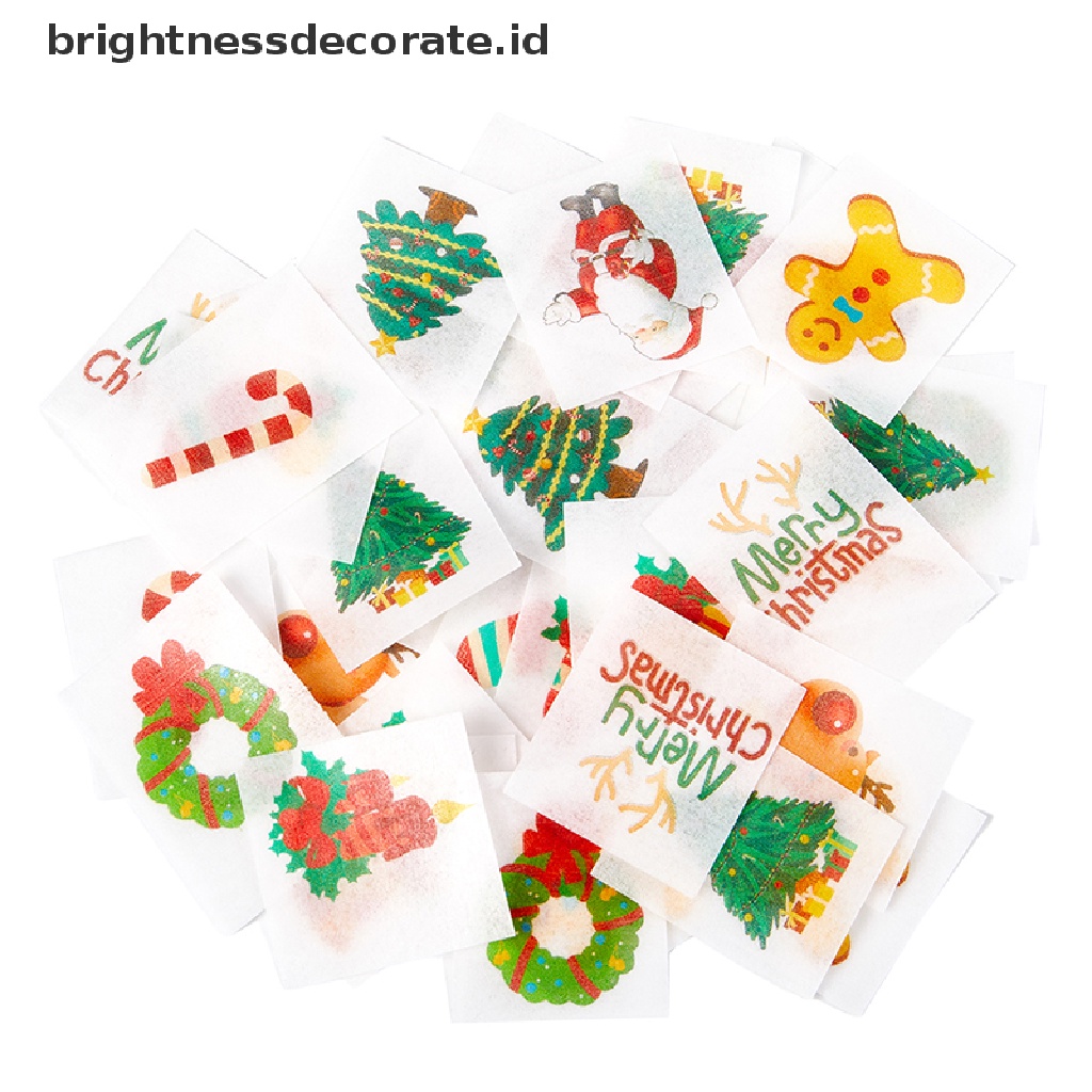 [Birth] 42pcs Edible Gluous Rice Paper Kukus Roti Stiker Kartun Baking Paper [ID]