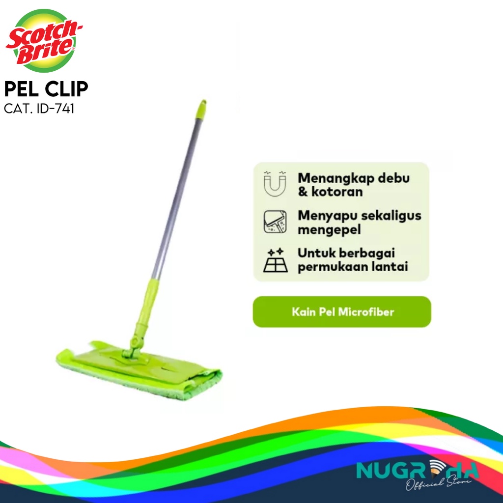 

Scotch-Brite 3M Kain Pel Microfiber Teleskopik Pembersih Lantai ID-741