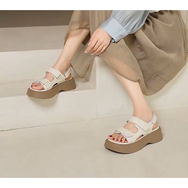 14430 Sandal Tali Wanita Fashion Import Sandal Wedges Ready Jakarta Bisa COD (With Box)