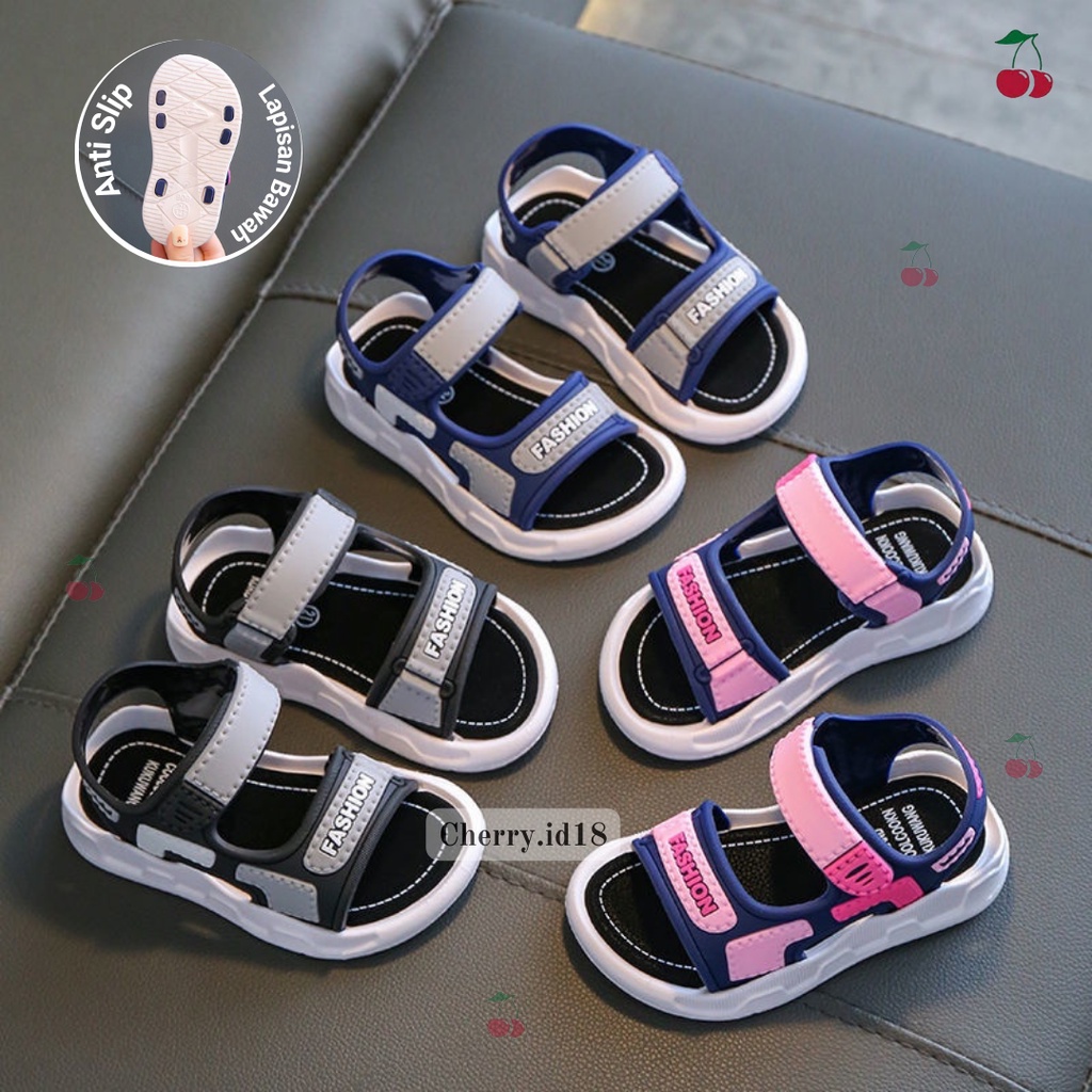 COD Cherry (6bln - 6thn) Sandal Selop Anak Import Bahan Karet / Sandal Anak Laki Laki / Sandal Anak Perempuan / Sandal Karet Anak LX01