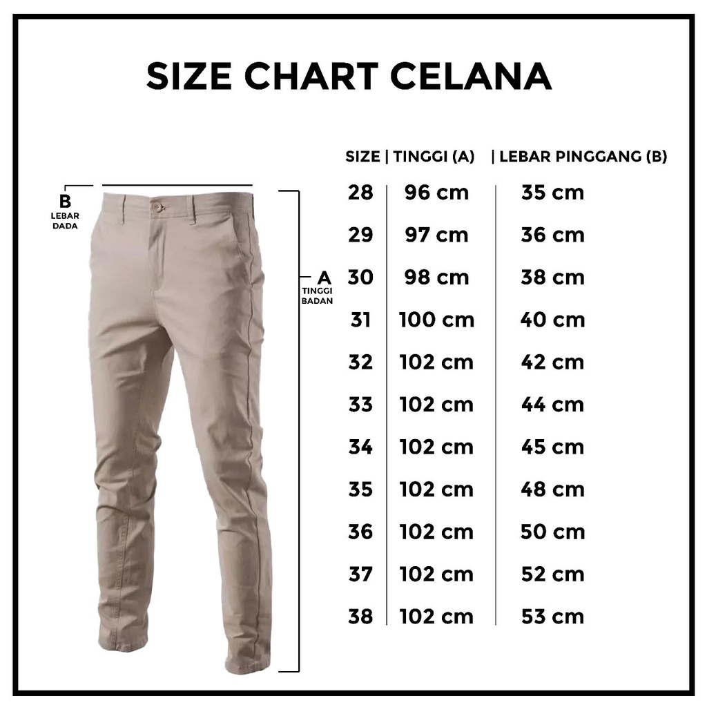 Celana Pria Chino Katun Strecth A392