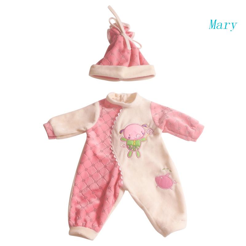 Mary Reborn Baby for Doll Boy Baju Anak Laki-Laki Untuk 47cm Newborn Baby for Doll Plush Hat Bodysu