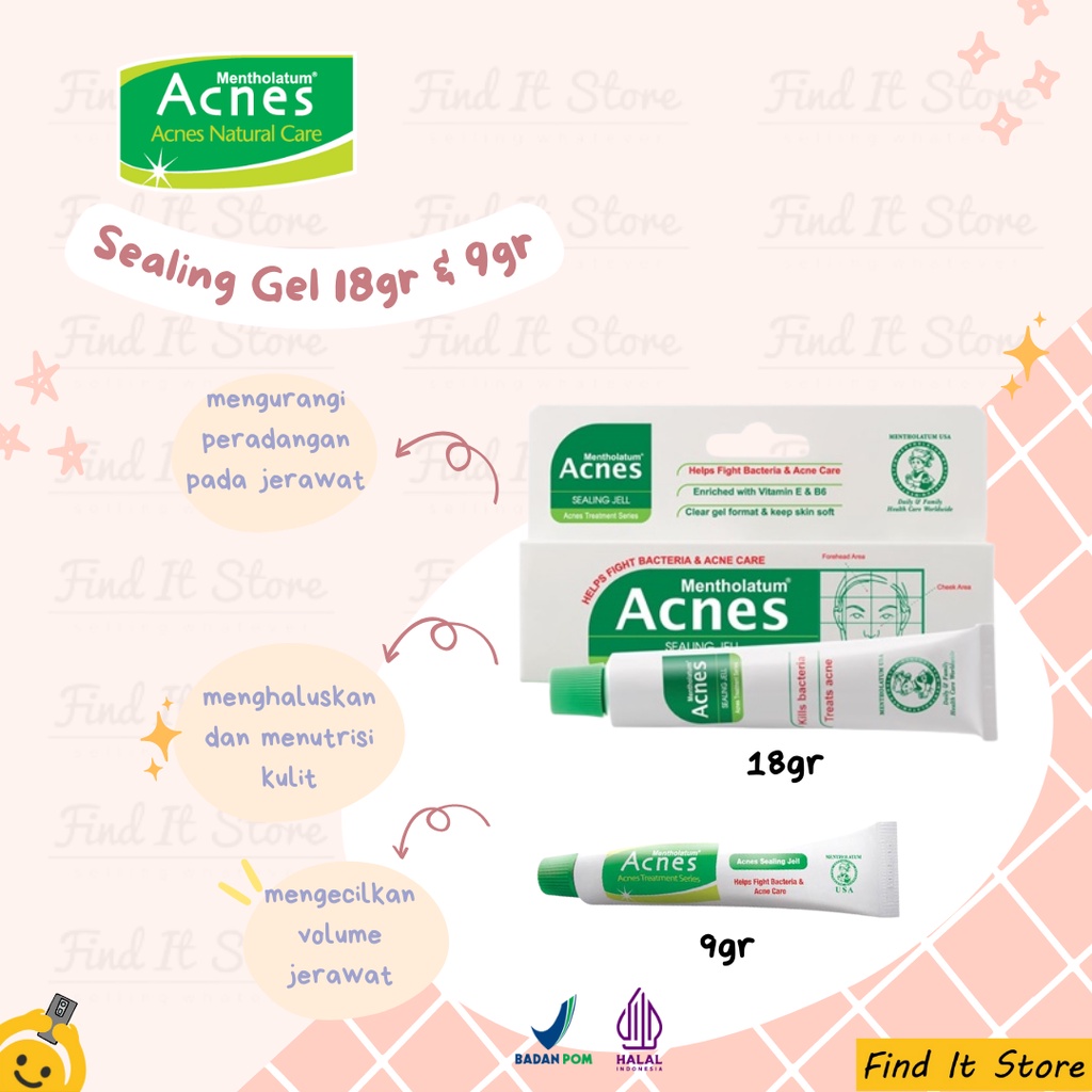 Acnes Treatment Series - Natural Care | Toner | Milk Cleanser | Powder Lotion | Cream | Sealing Gel | Spot Gel | skincare jerawat BPOM HALAL