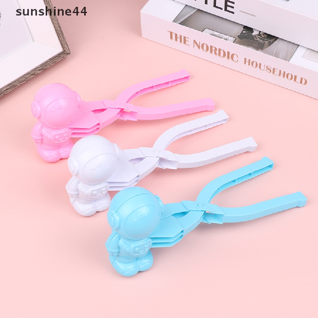 Sunshine 1pcs Pembuat Bola Salju Klip Plastik Anak-Anak Outdoor Pasir Snow Ball Cetakan Mainan Melawan.