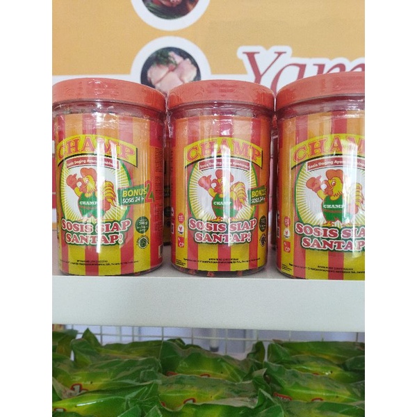 

CHAMP sosis Chicken Sausage AYAM | CHAMP Chicken beef Barbeque Sapi | OKEY AYAM BAKAR