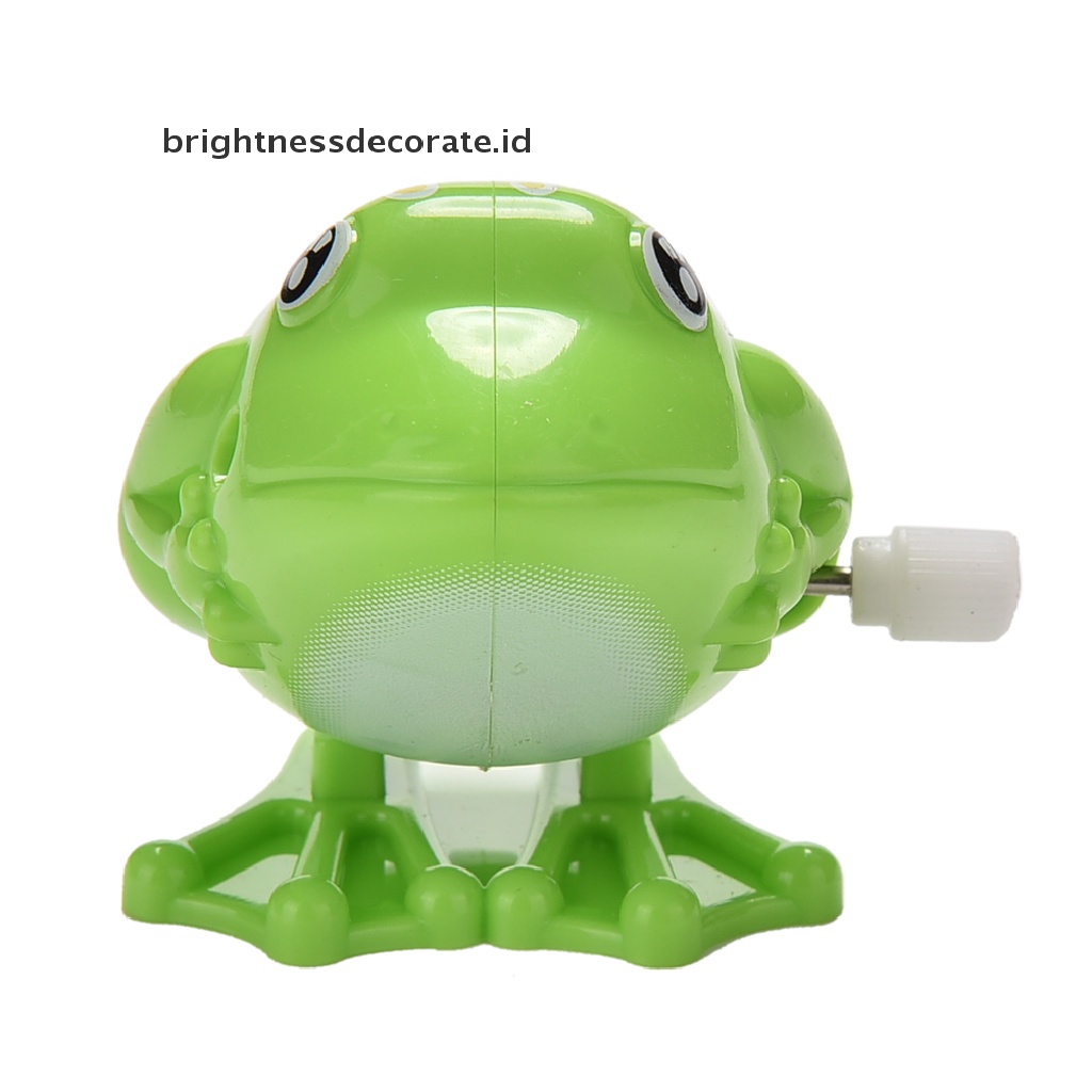 [Birth] 1pcs Wind up Frog Plastik Jumping Animal Mainan Jarum Jam Edukasi Klasik [ID]