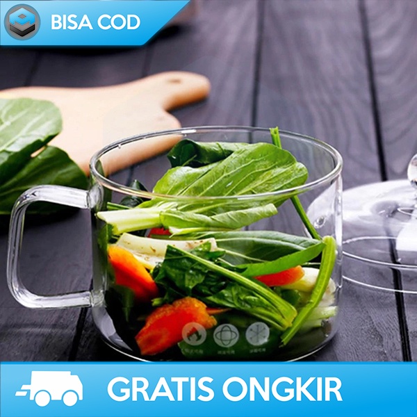 PANCI KACA 1500ML PANCI SOUP TAHAN PANAS ONETWOCUPS STEWING SOUP POT