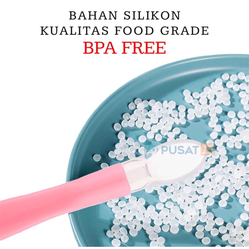 Sendok Makan Anak Silikon / Sendok Makan Bayi Silicone / Sendok Anak Silikon Lentur