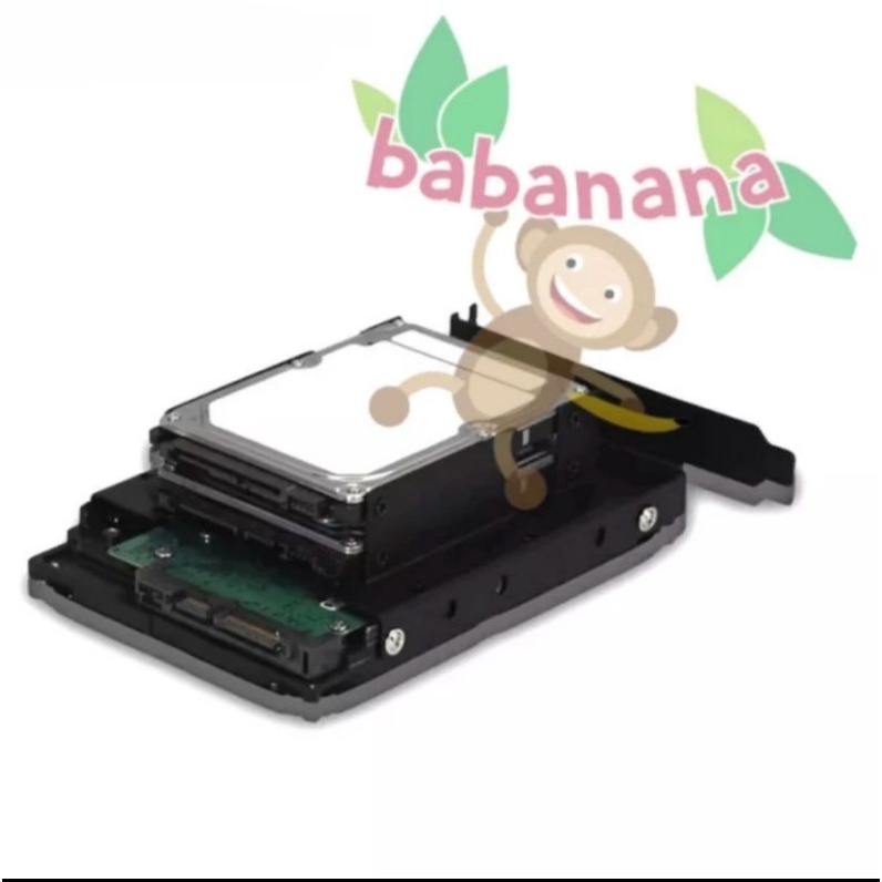 Bracket tambahan HDD 3.5 SSD 2.5 inch triple pci disk pc komputer