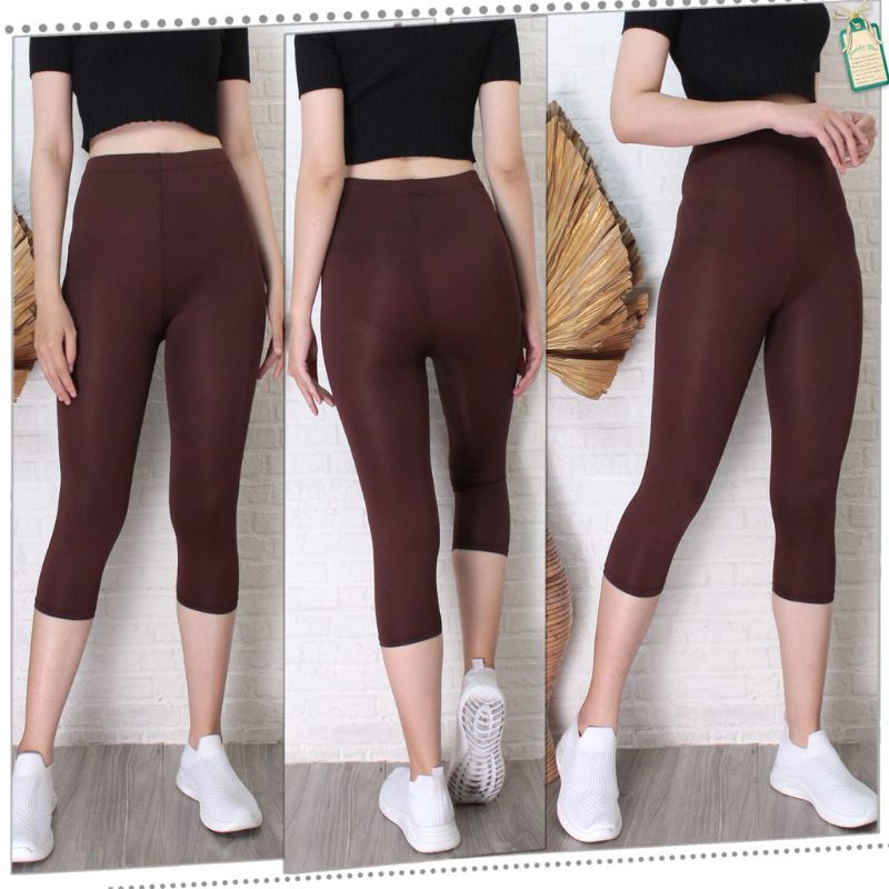 Legging Pendek 7/8 Standar Jumbo Dewasa | Legging Wanita Tebal Adem Legging 3/4