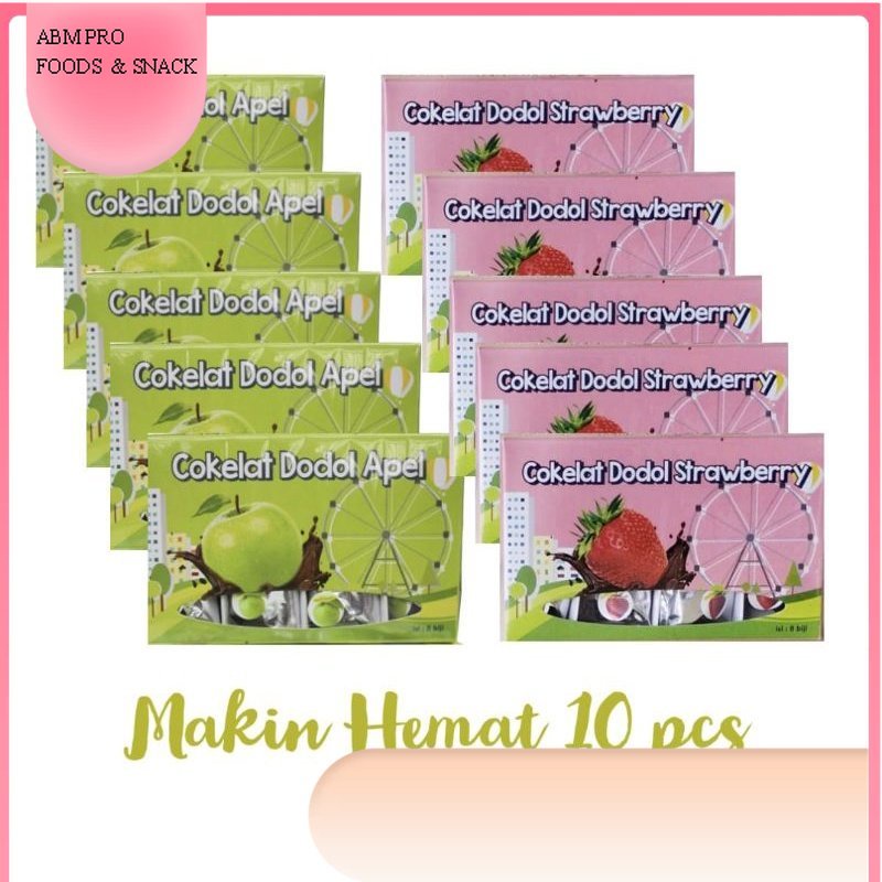 

PAKET HEMAT COKELAT DODOL APEL DAN STRAWBERRY - ISI : COKELAT DODOL APEL 5 PCS + COKELAT DODOL STRAWBERY 5 PCS