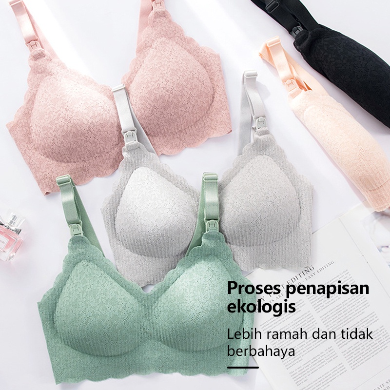 Bra Menyusui Kancing Depan Maternity Ibu Hamil Ukuran Nursing Bra  Jumbo Gesper Tanpa Kawat WTW2113